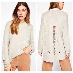 One Teaspoon Laddered Whiskey Knit Distressed Sweater sz M (from Free People)